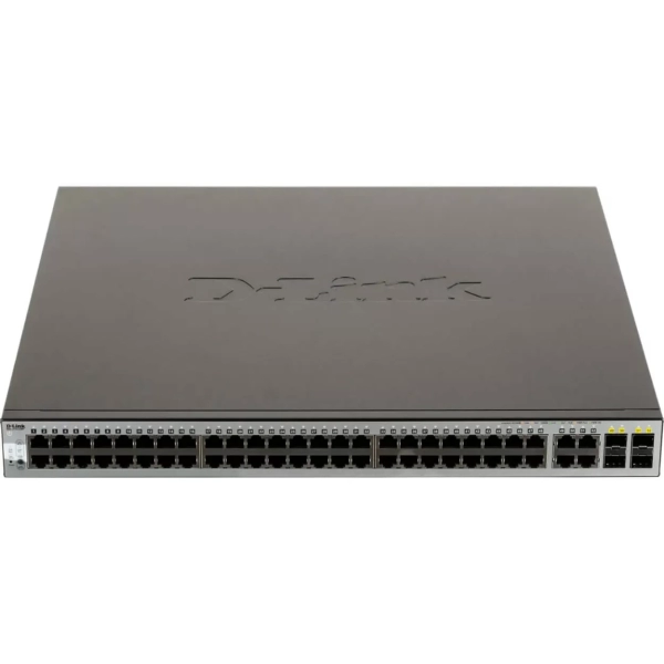 Коммутатор D-Link DGS-1210-52MP/F 48G 4SFP 48PoE 370W настраиваемый