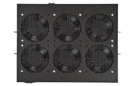 Вентиляторный модуль , 6 вентилятора с термодатчиком 35С ВМ-6-19"-Ч черный ССД