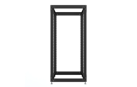 Стойка телекоммуникационная двухрамная открытая СТ-24U-600-600-2М-Э-Ч черная 9005