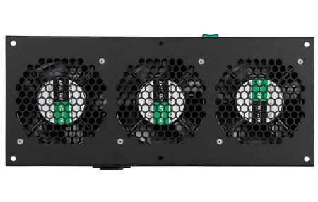 Вентиляторный модуль потолочный чёрный, 3 вентилятора с термодатчиком 35С ВМ-3П-Ч ССД