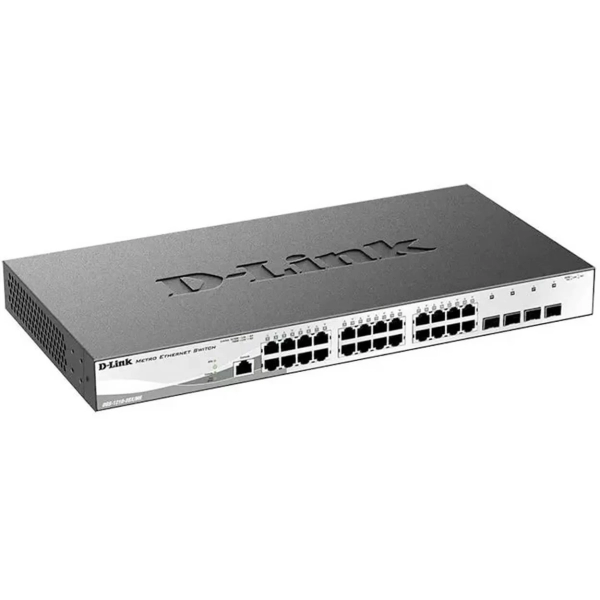 Коммутатор D-Link DGS-1210-28X/ME, 24 порта 10/100/1000Base-T, 4 порта SFP 1000Base-X управляемый