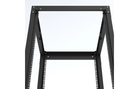 Стойка телекоммуникационная двухрамная открытая СТ-47U-600-2М-Э-Ч черная 9005