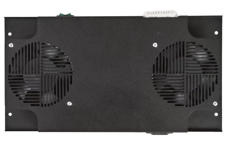 Вентиляторный модуль потолочный , 2 вентилятора с термореле ВМ-2-Т-Ч черный ССД