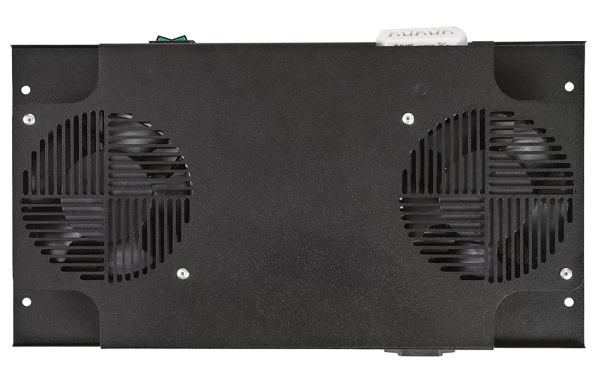 Вентиляторный модуль потолочный , 2 вентилятора с термореле ВМ-2-Т-Ч черный ССД